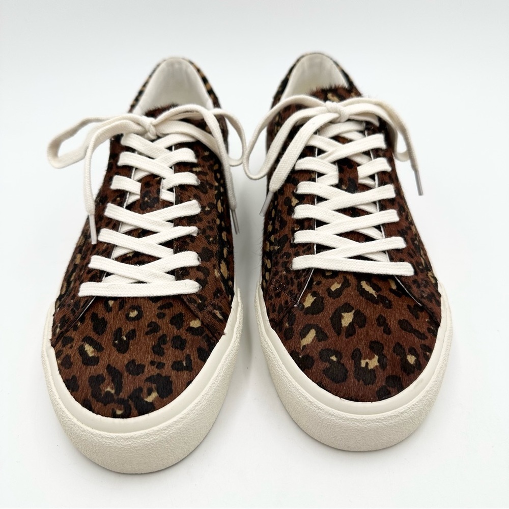 Madewell Sidewalk Low-Top Sneakers in Painted Leopard Colorblock Calf Hair - Picture 4 of 9